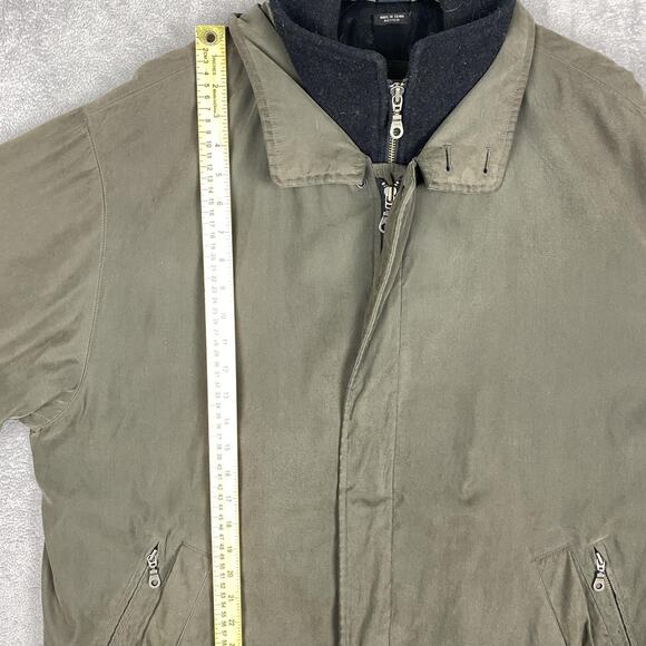 Baracuta Jacket Mens XL Green Quilted Lined Full Zip Coat Removable Liner Parka - Picture 15 of 16